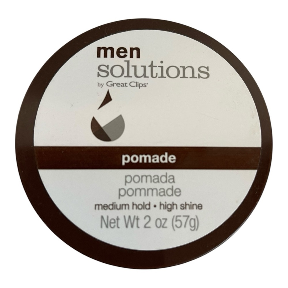 Great Clips Men Solutions Hair Pomade Medium Hold High Shine 2 oz New